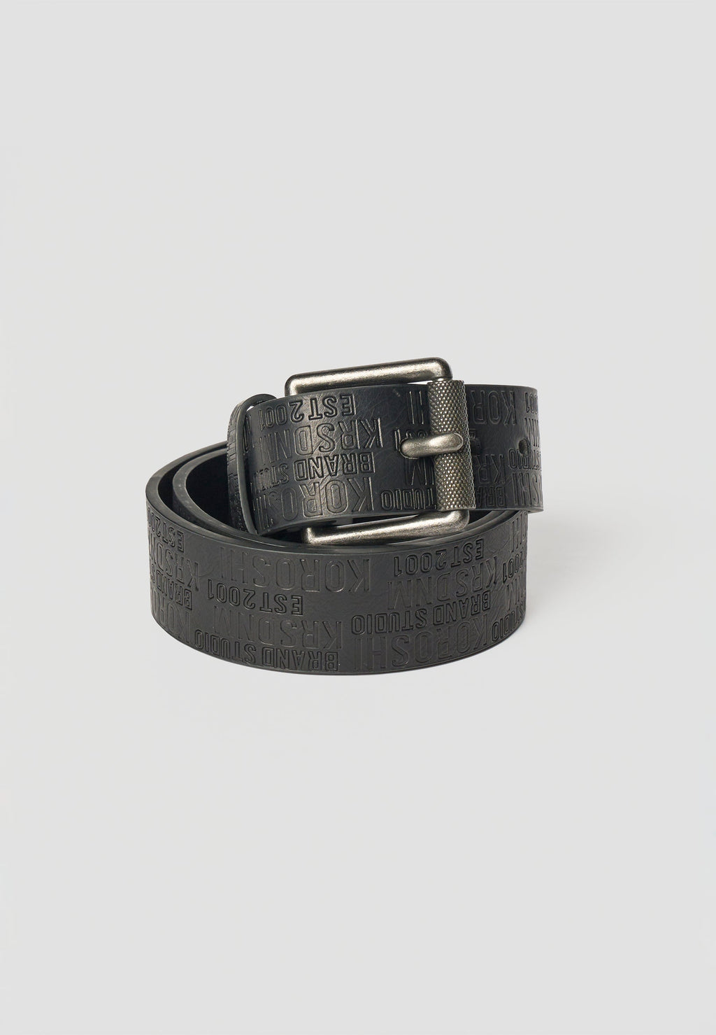 Cinturón Hombre Polipiel Logo Negro – Koroshi