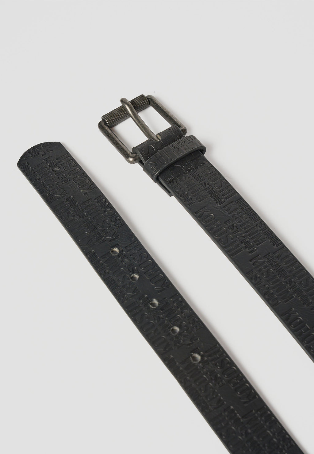Cinturón Hombre Polipiel Logo Negro – Koroshi