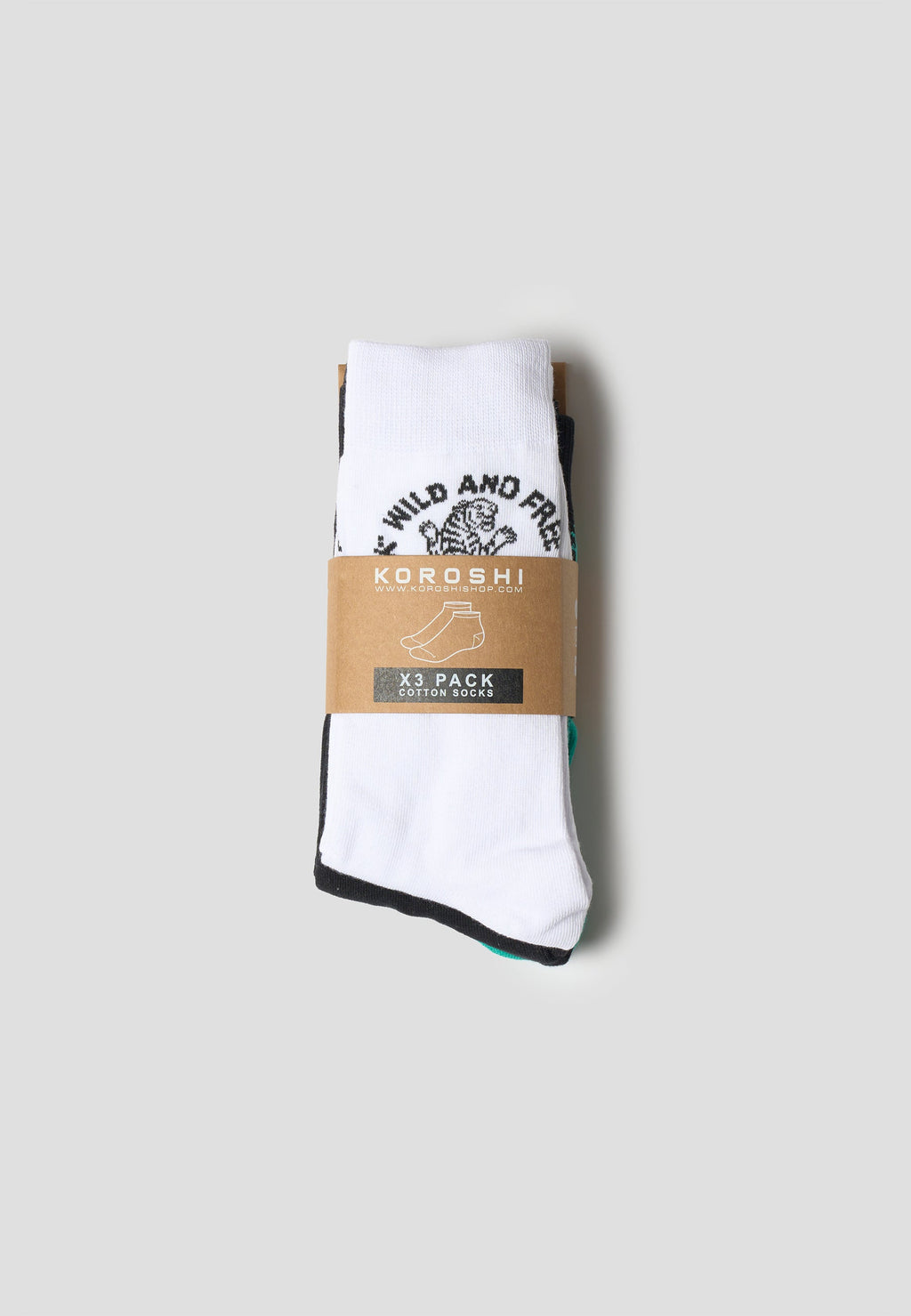 Pack 3 Calcetines Hombre Algodón Estampado – Koroshi 2611ZT01