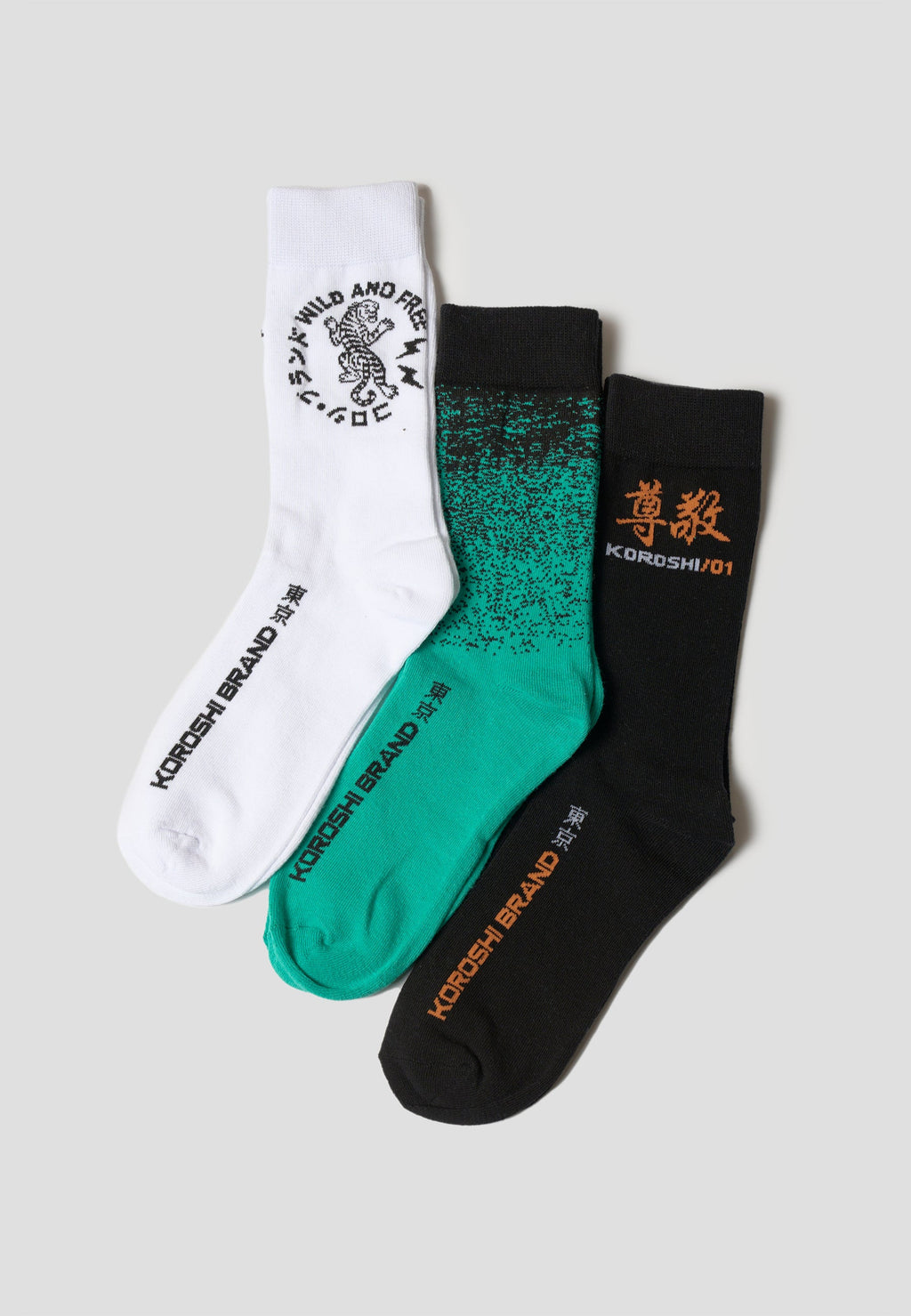 Pack 3 Calcetines Hombre Algodón Estampado – Koroshi 2611ZT01