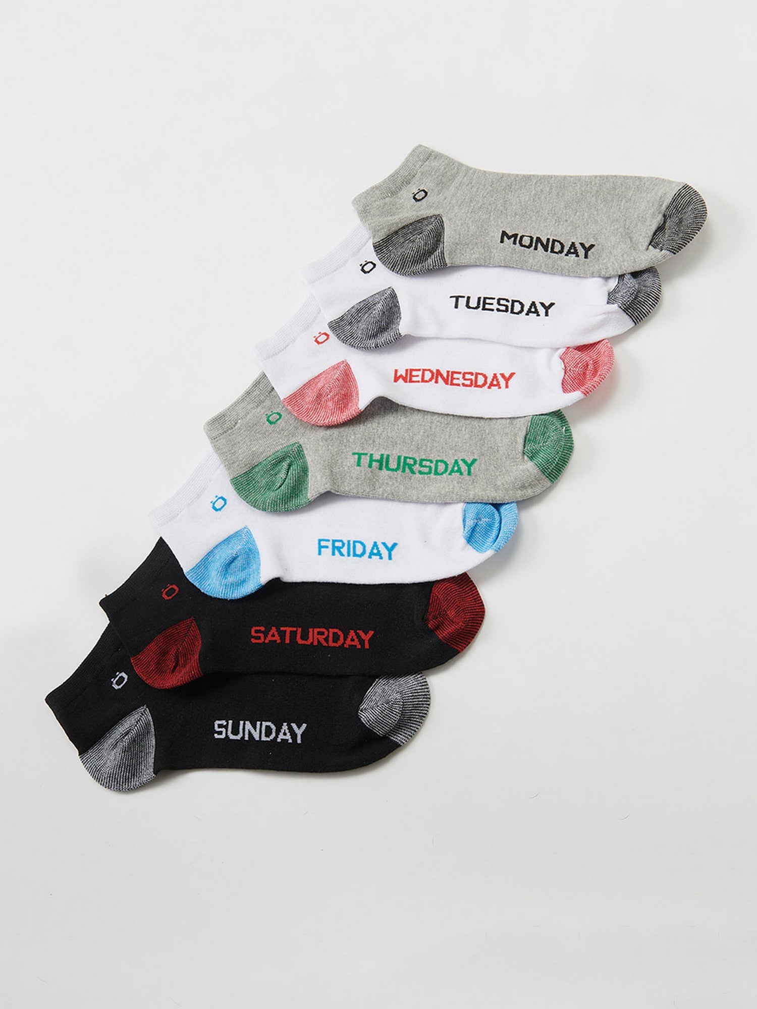 Pack 7 Calcetines Tobilleros Hombre Días de la Semana – Koroshi 2611ZT03
