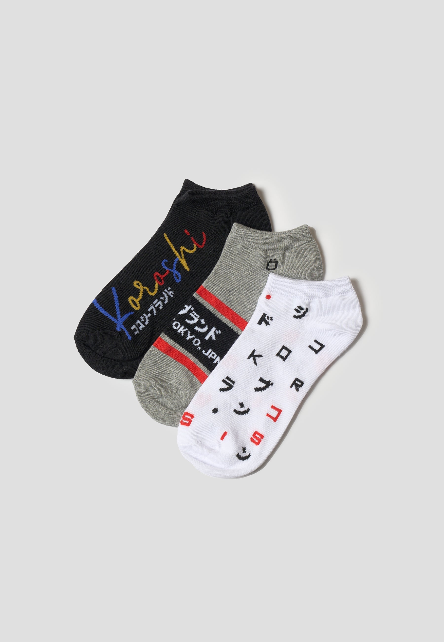 Pack 3 Calcetines Tobilleros Hombre Estampado Algodón – Koroshi 2611ZT07