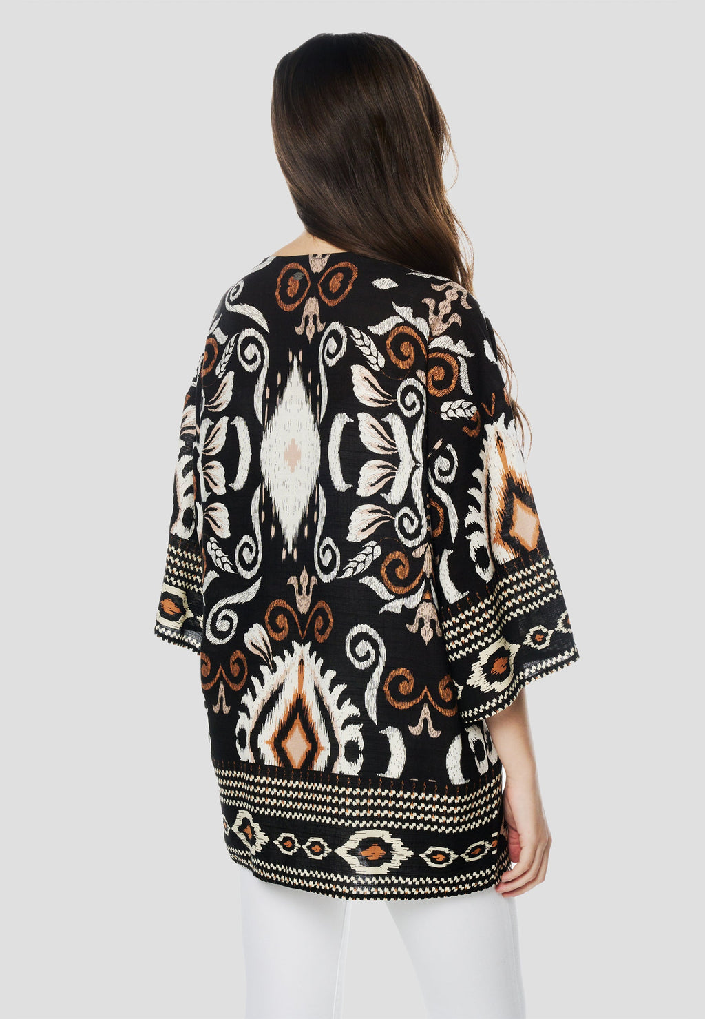 Kimono Mujer Estampado Étnico – Koroshi 2612BL00
