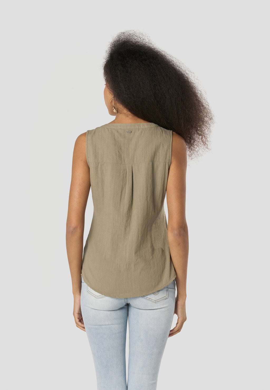 Blusa Mujer Sin Mangas Bordado Paisley Escote Pico – Koroshi 2612BL50