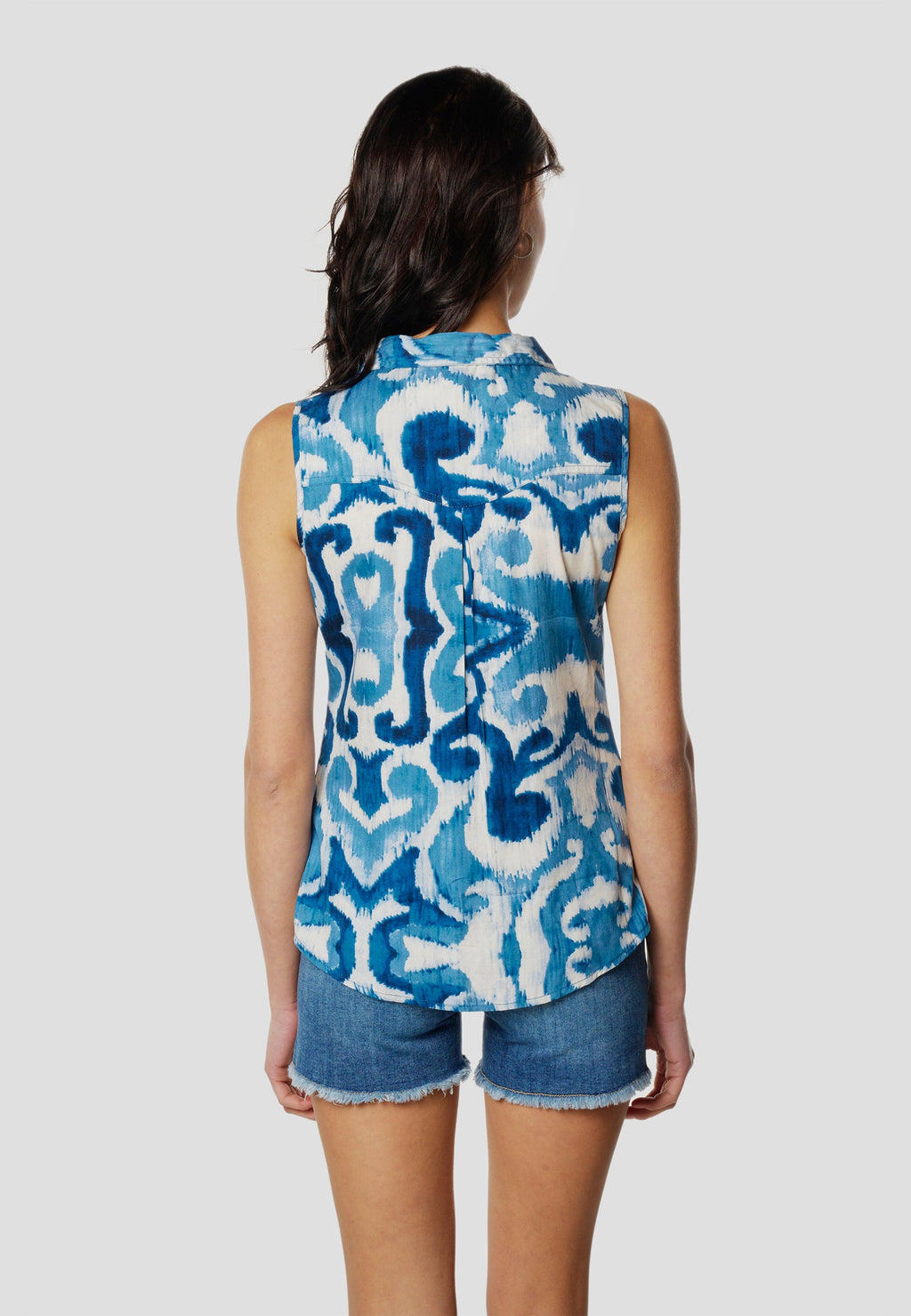 Blusa Mujer Sin Mangas Estampado Hojas Viscosa – Koroshi 2612BL78