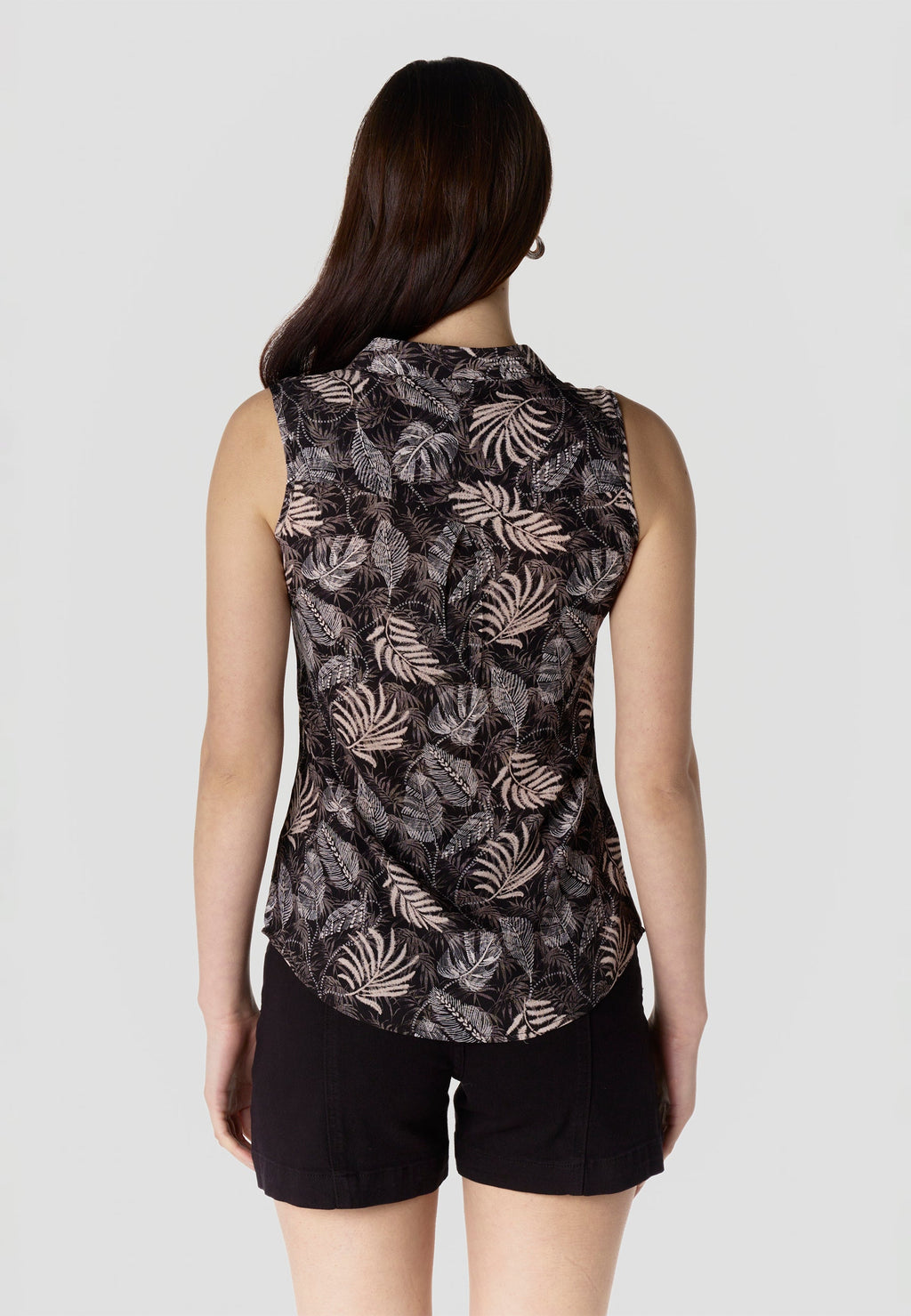 Camisa Mujer Sin Mangas Estampada Viscosa – Koroshi 2612BL79