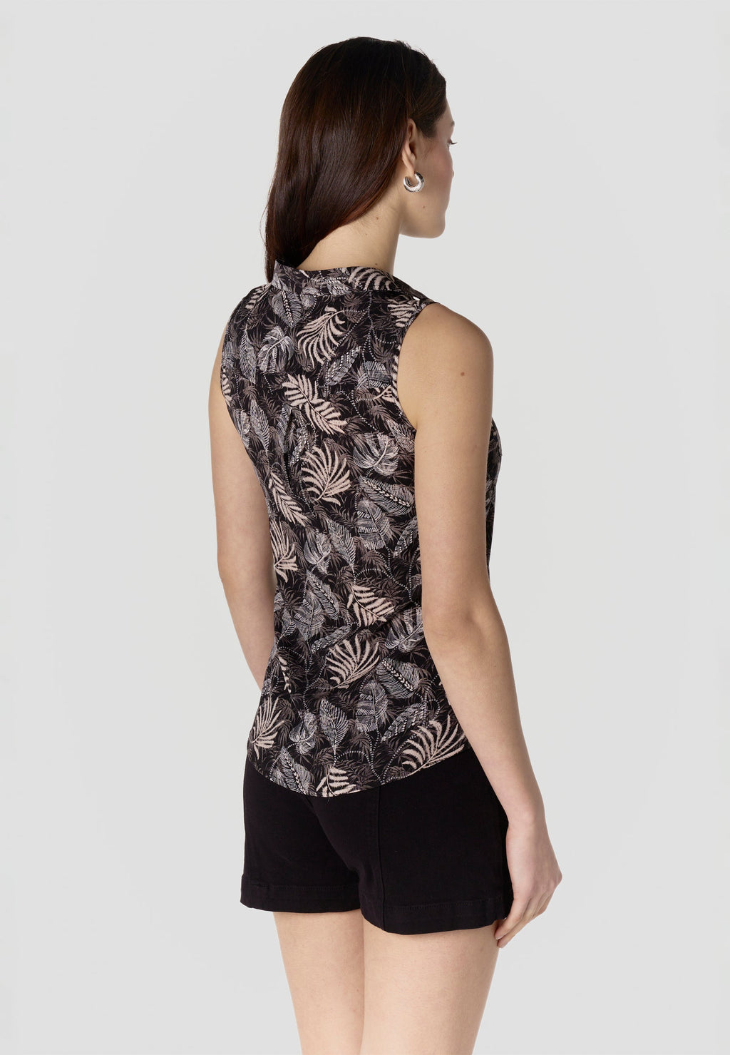 Camisa Mujer Sin Mangas Estampada Viscosa – Koroshi 2612BL79