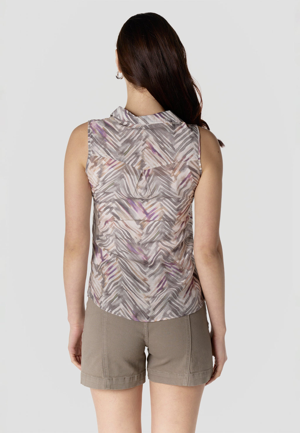 Camisa Mujer Sin Mangas Estampada Viscosa – Koroshi 2612BL79