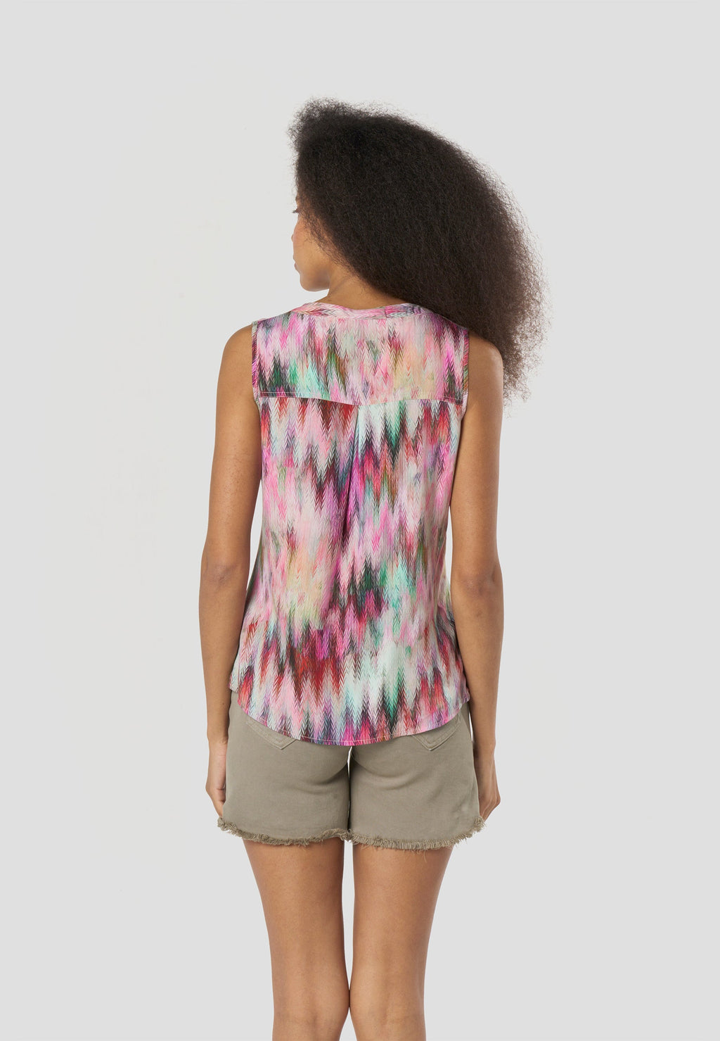 Blusa Mujer Sin Mangas Estampada Viscosa – Koroshi 2612BL80