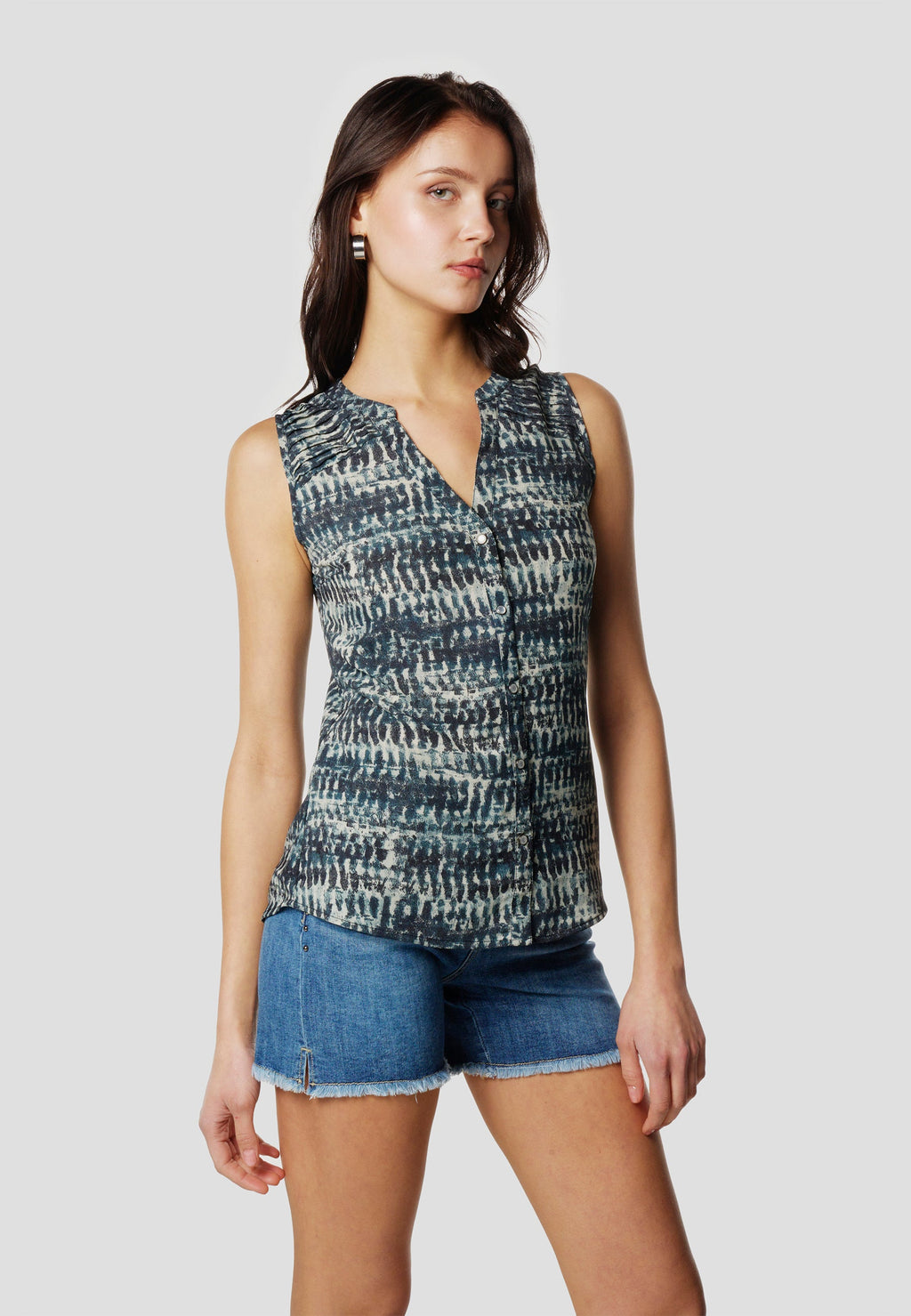 Blusa Mujer Sin Mangas Estampada Viscosa – Koroshi 2612BL80