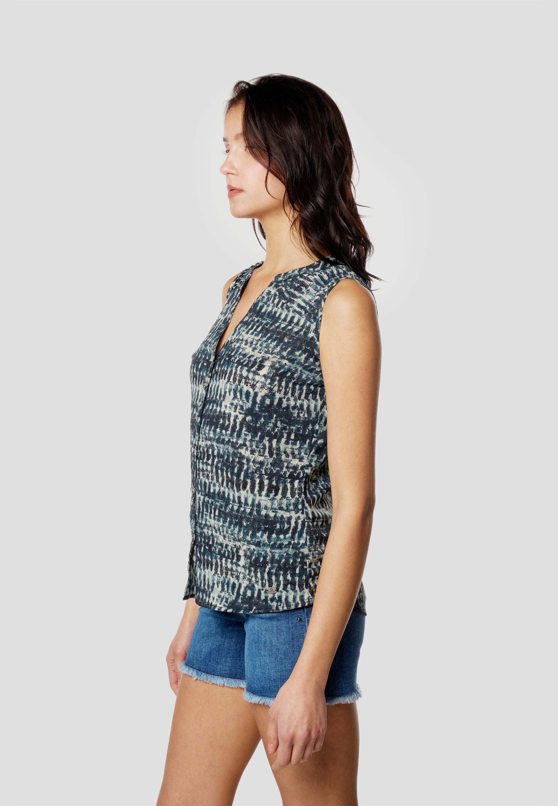 Blusa Mujer Sin Mangas Estampada Viscosa – Koroshi 2612BL80