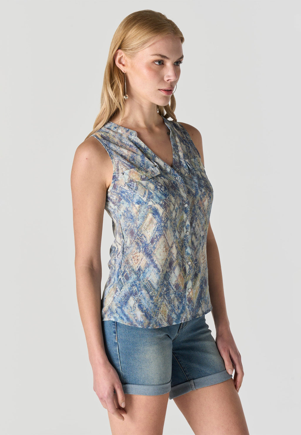 Blusa Mujer Sin Mangas Estampado Mariposa – Koroshi 2612BL81