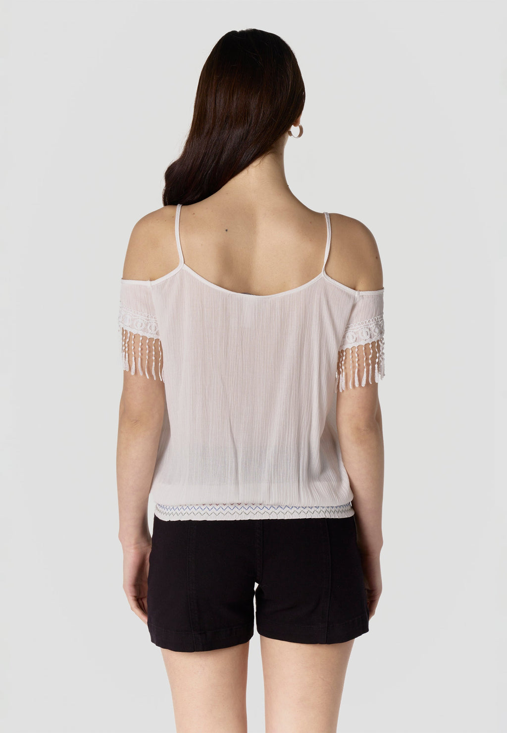 Blusa Mujer Hombros Descubiertos Viscosa Bordada – Koroshi 2612BL96