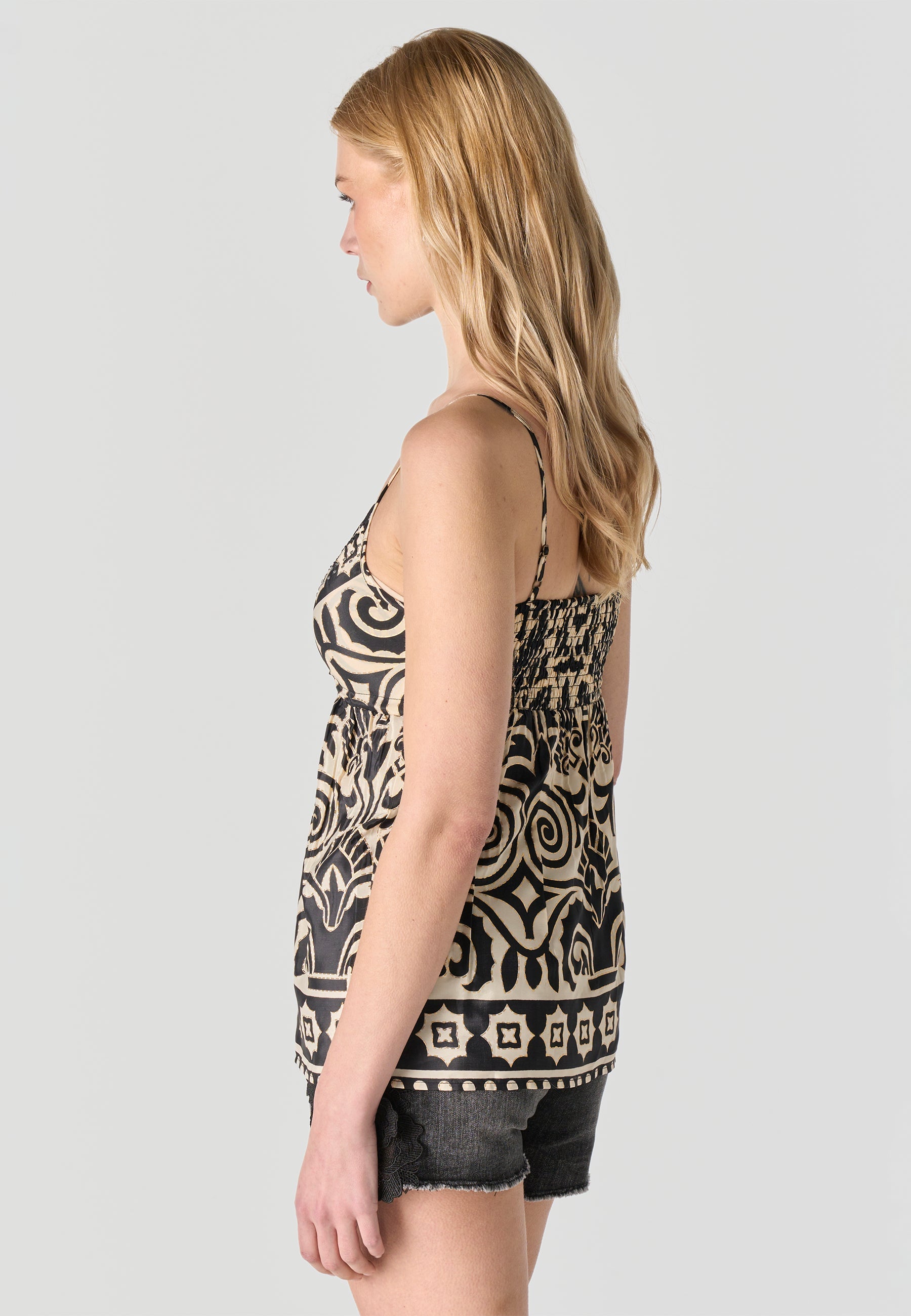 Blusa Mujer Tirantes Satén Escote Cruzado – Koroshi 2612BL97