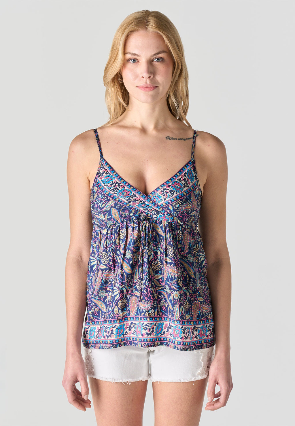 Blusa Mujer Tirantes Satén Escote Cruzado – Koroshi 2612BL97