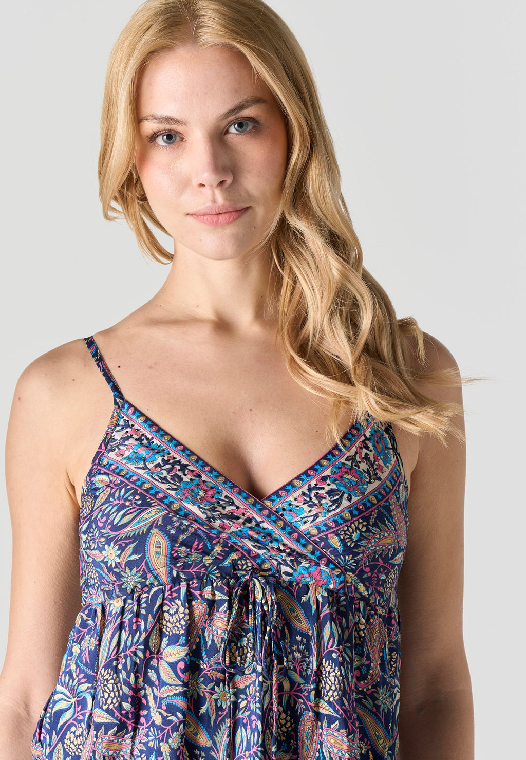 Blusa Mujer Tirantes Satén Escote Cruzado – Koroshi 2612BL97