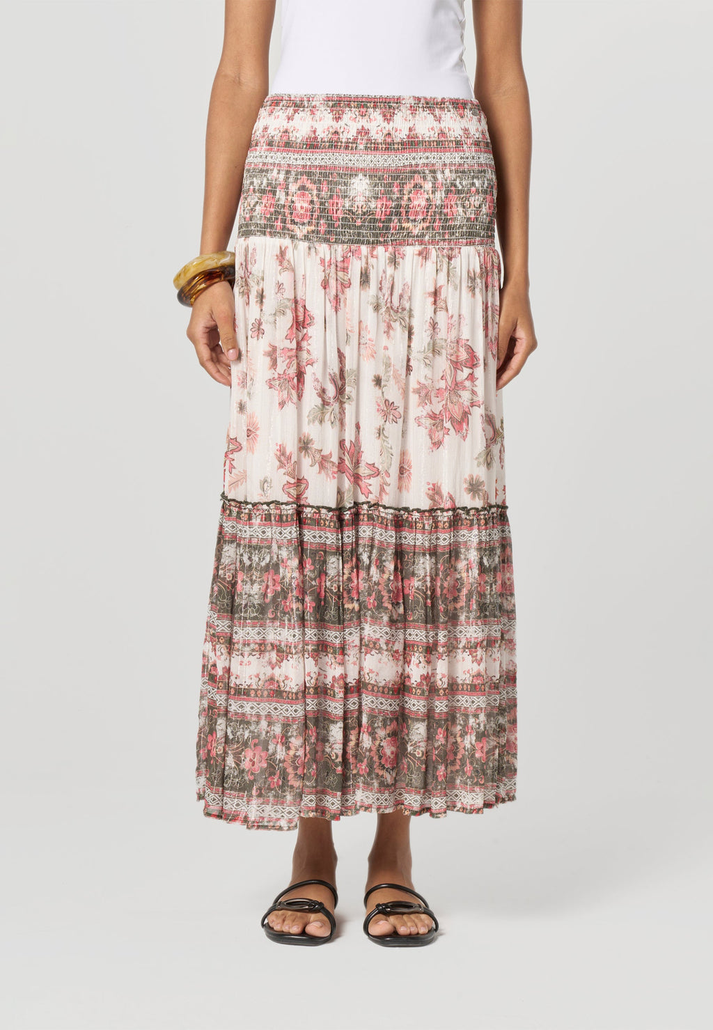 Falda Mujer Larga Estampado Paisley – Koroshi Cruda