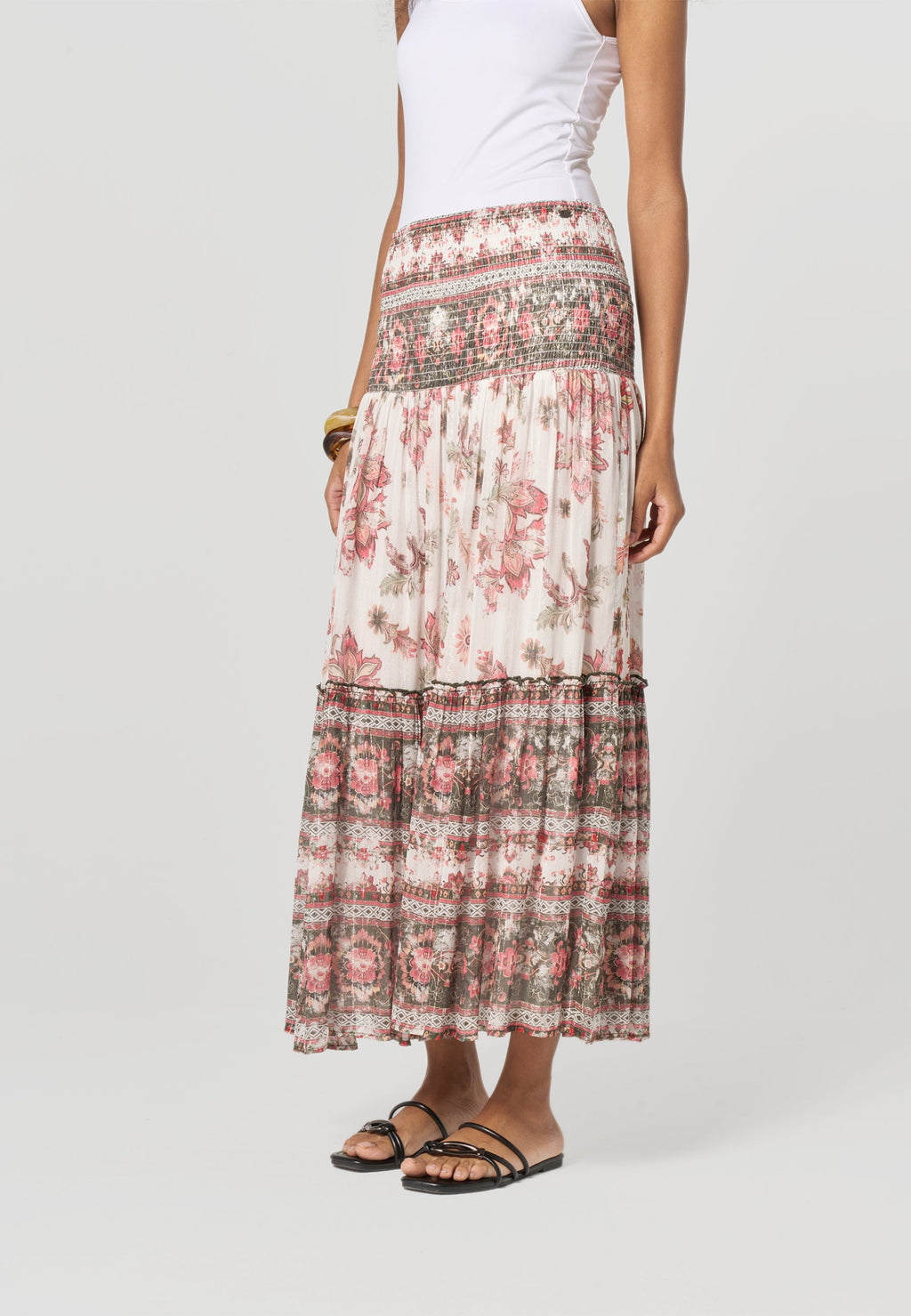 Falda Mujer Larga Estampado Paisley – Koroshi Cruda