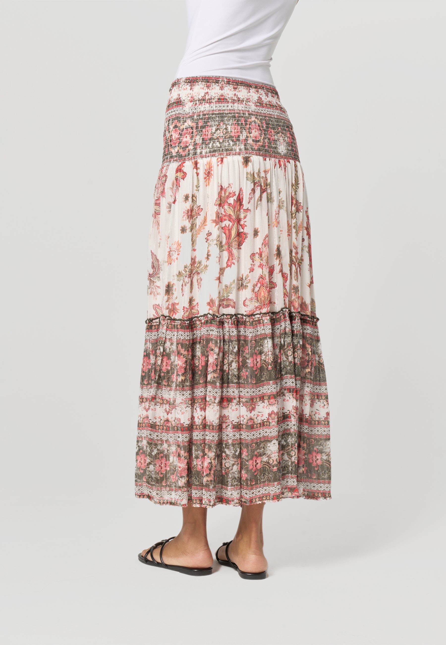 Falda Mujer Larga Estampado Paisley – Koroshi Cruda
