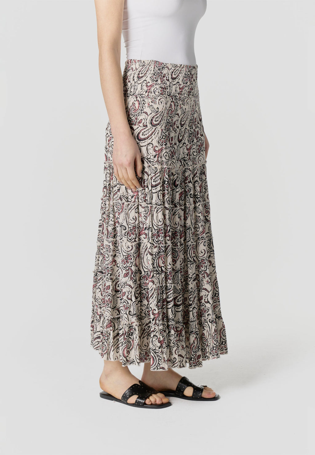 Falda Mujer Larga Bambula Estampado Cachemir – Koroshi Cruda