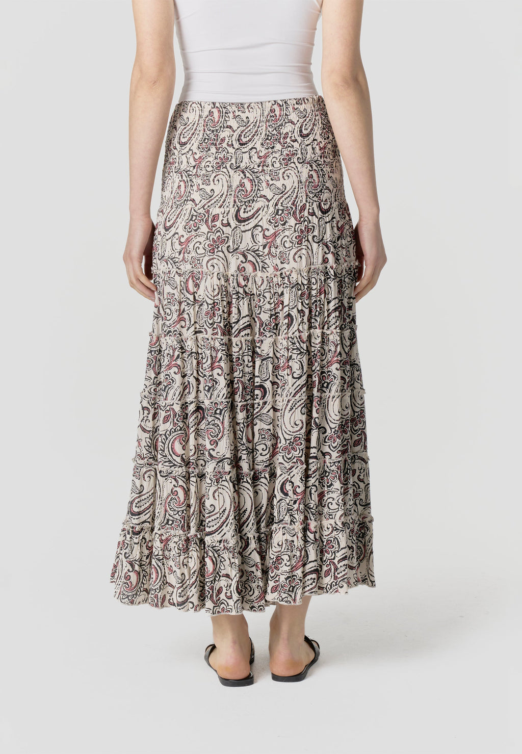 Falda Mujer Larga Bambula Estampado Cachemir – Koroshi Cruda