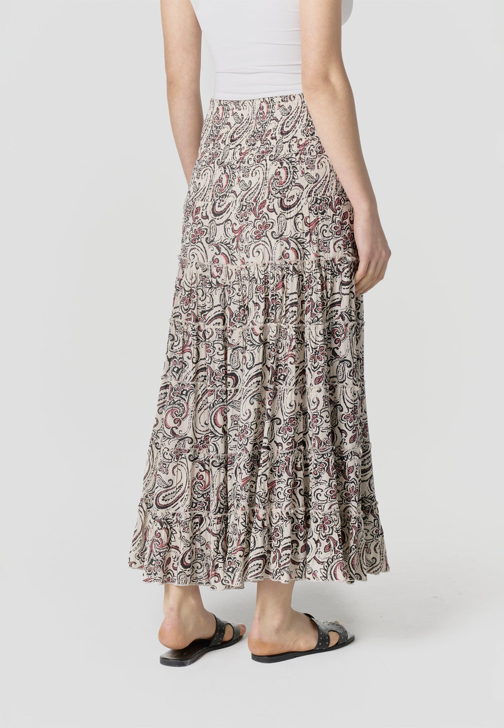 Falda Mujer Larga Bambula Estampado Cachemir – Koroshi Cruda