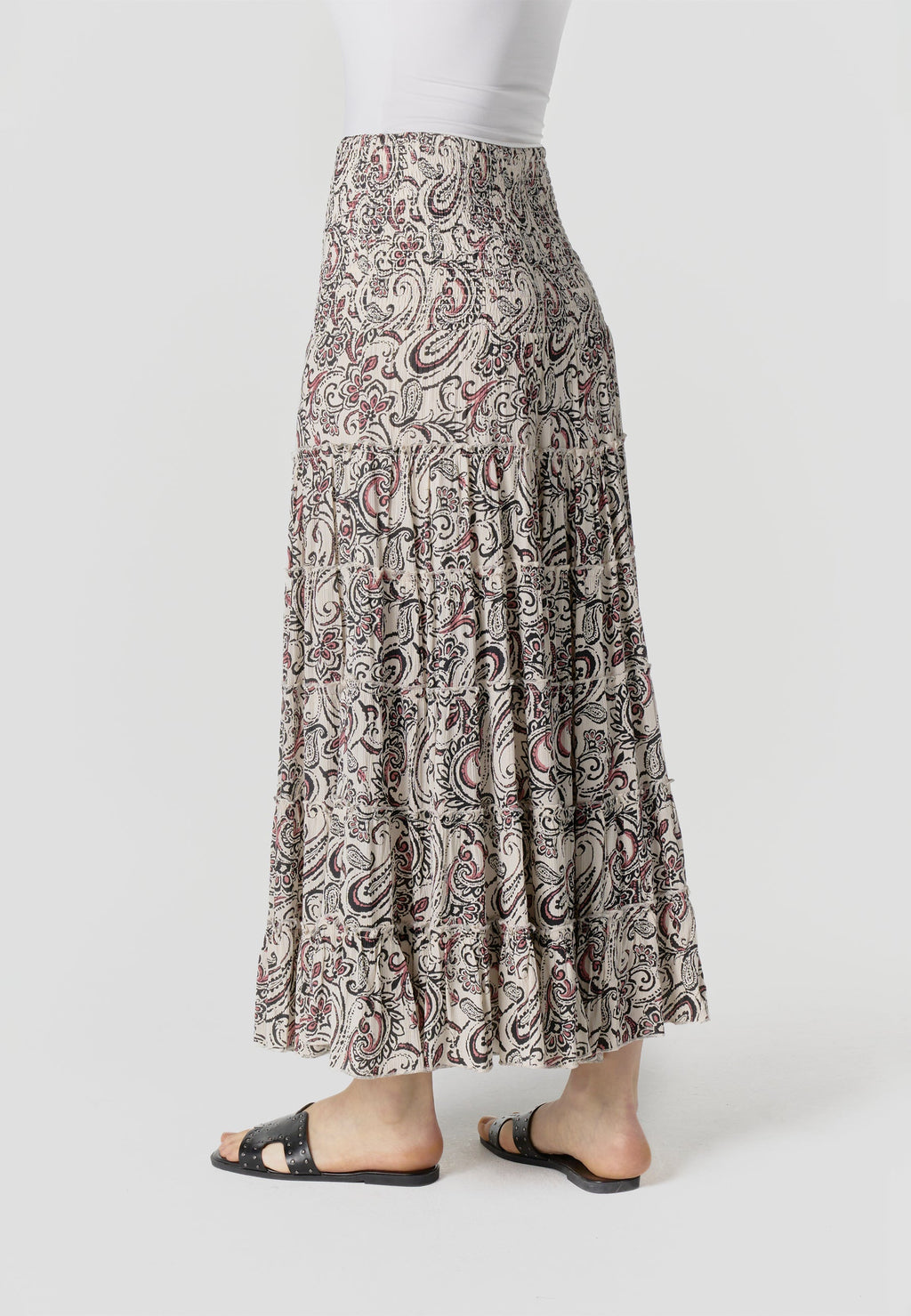 Falda Mujer Larga Bambula Estampado Cachemir – Koroshi Cruda