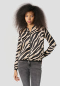 Bomber Chaqueta Mujer Estampado Bicolor Relajada | Koroshi