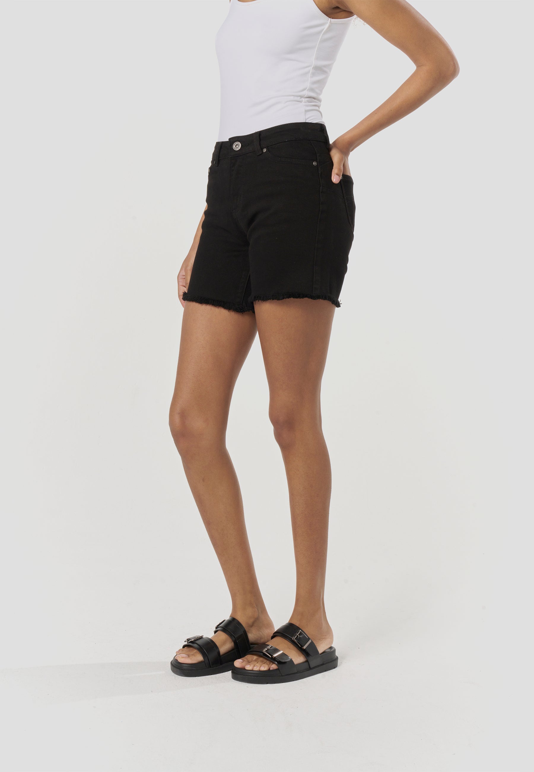 Pantalón Corto Mujer Algodón Bajo Desflecado – Koroshi 2612PS45