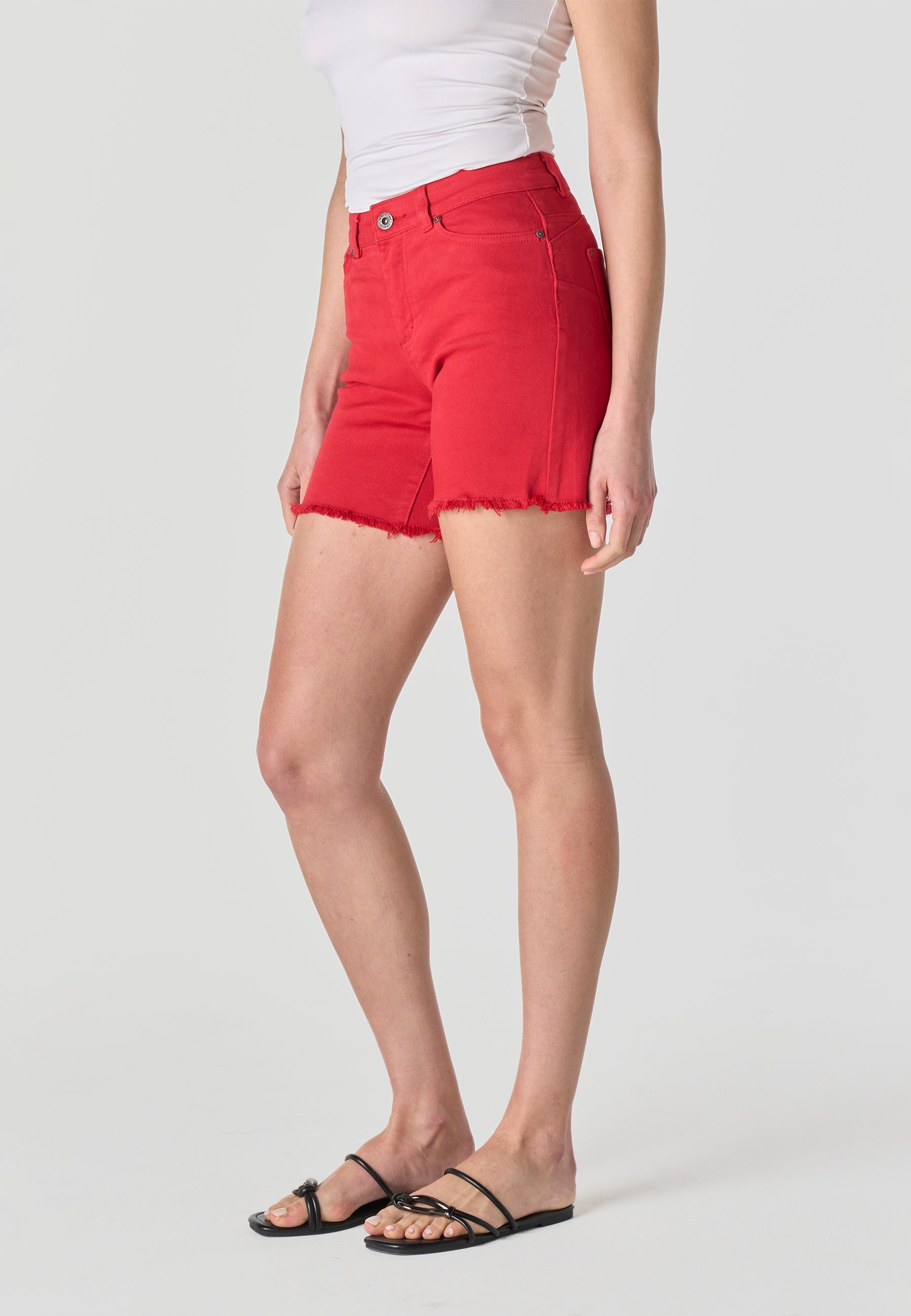 Pantalón Corto Mujer Algodón Bajo Desflecado – Koroshi 2612PS45