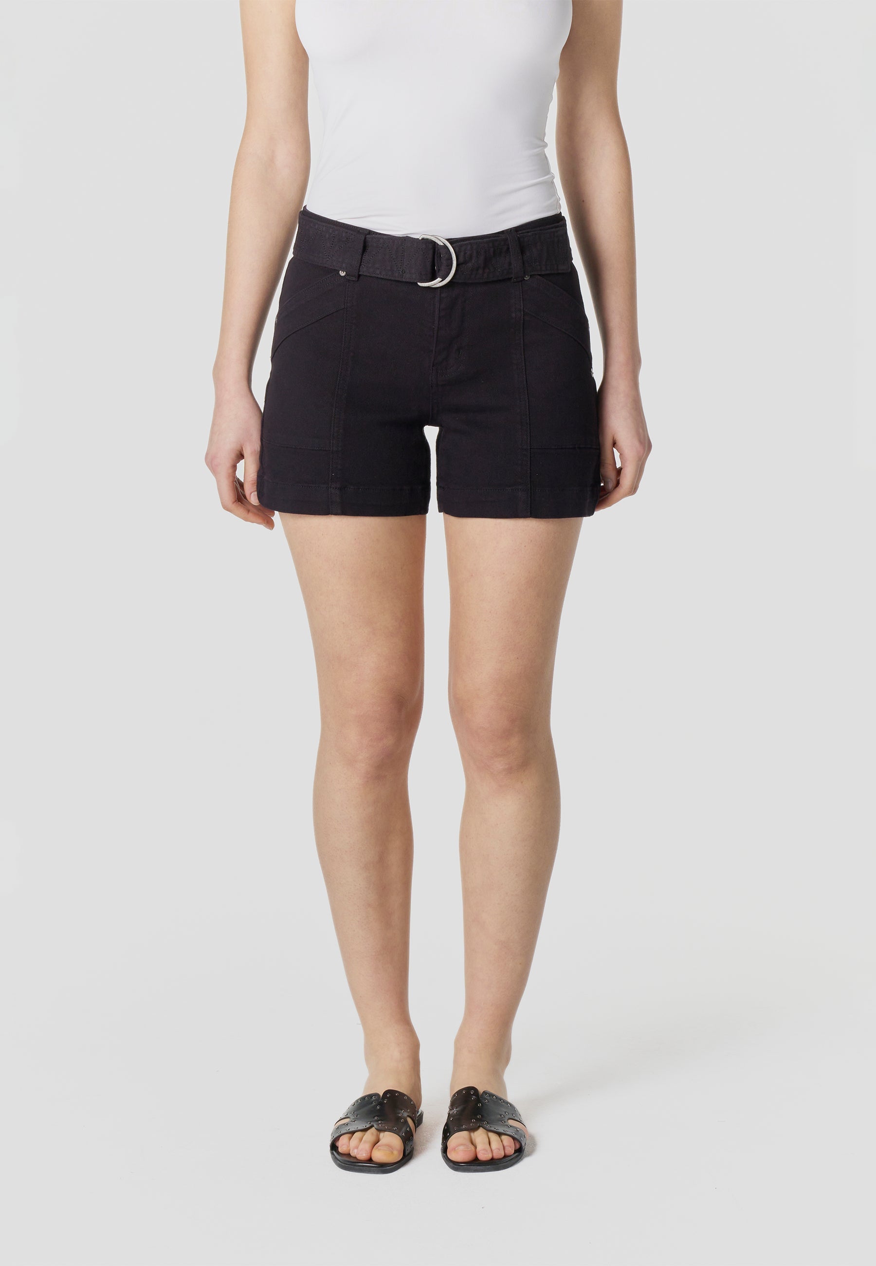 Pantalón Corto Mujer con Cinturón Cinco Bolsillos – Koroshi 2612PS55