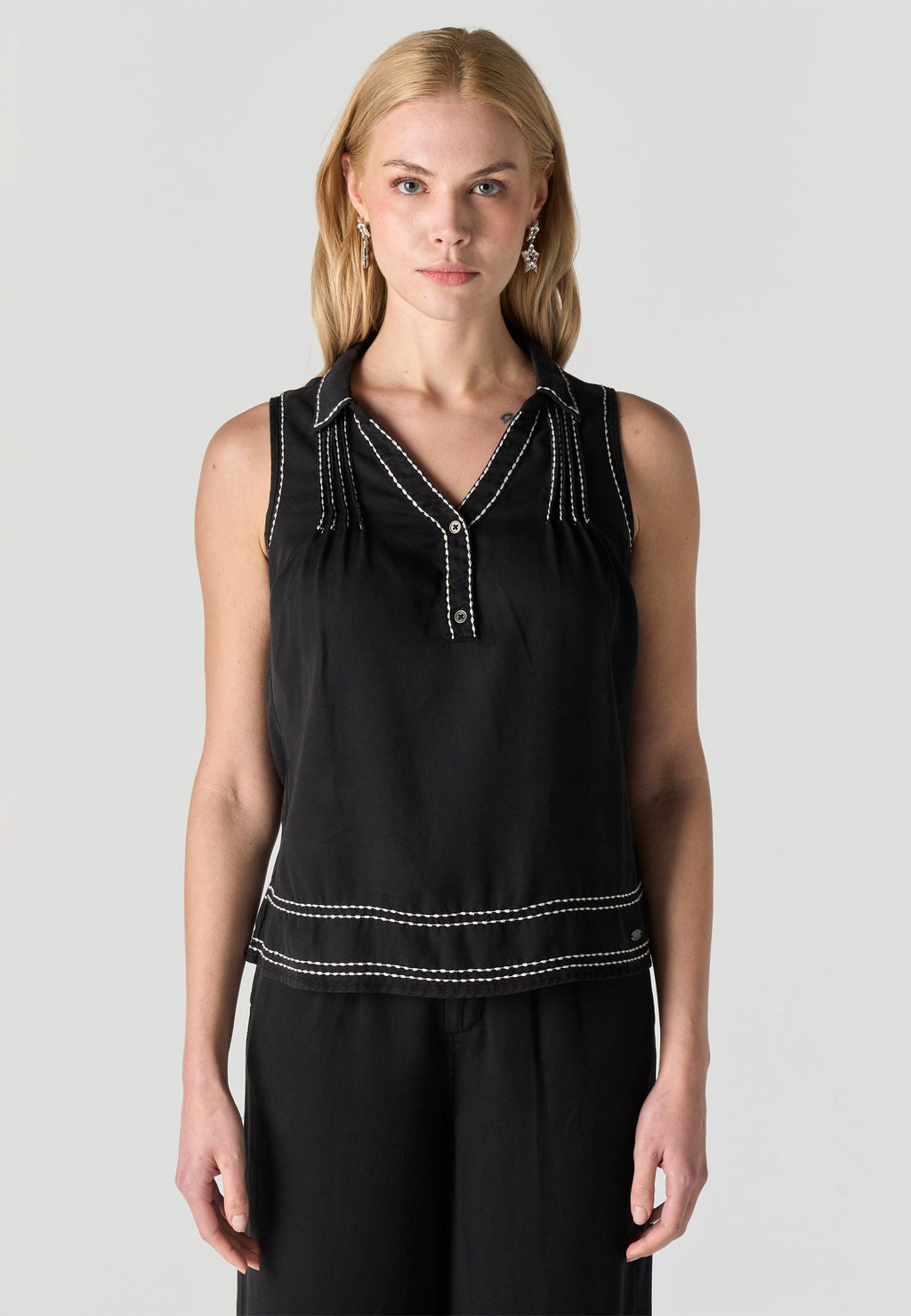 Pantalón Fluido Mujer Lyocell Tiro Medio – Koroshi Negro