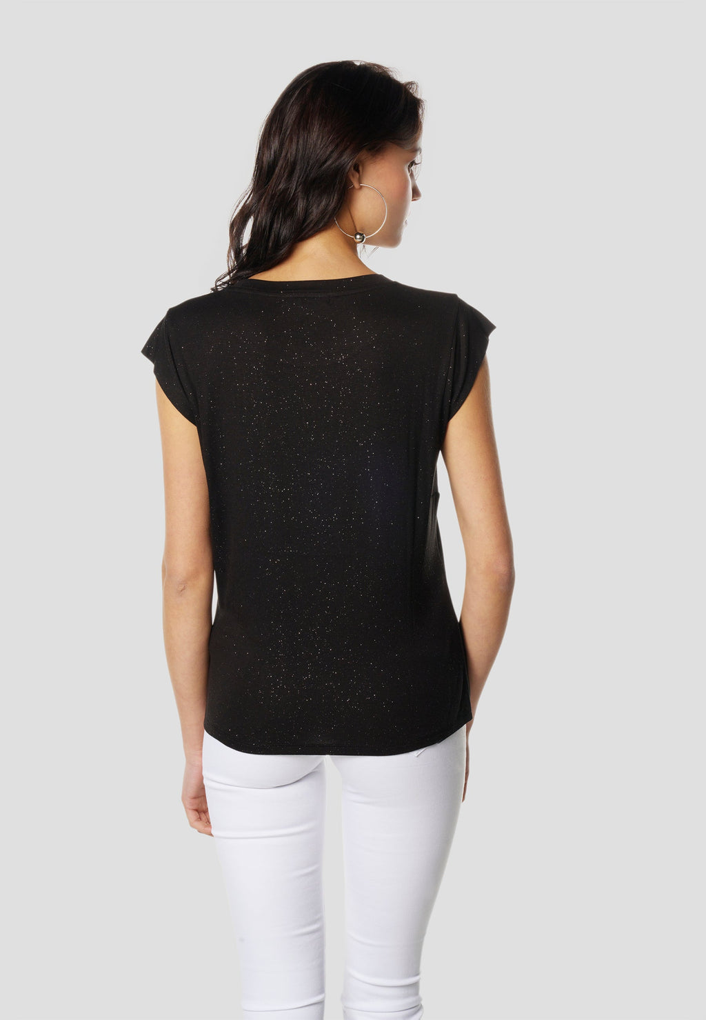 Camiseta Mujer Manga Corta Brillos con Logo – Koroshi 2612TP11