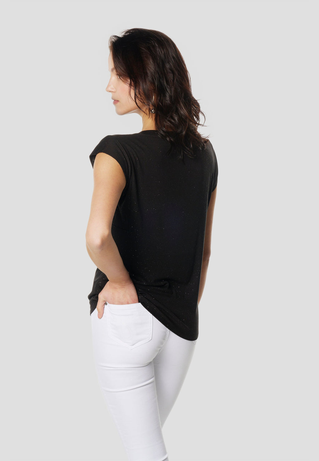 Camiseta Mujer Manga Corta Brillos con Logo – Koroshi 2612TP11