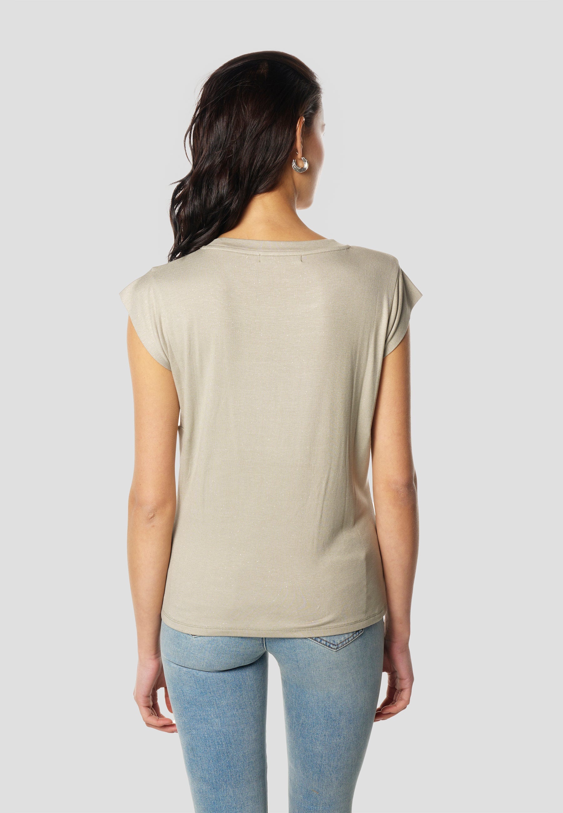 Camiseta Mujer Manga Corta Brillos con Logo – Koroshi 2612TP11
