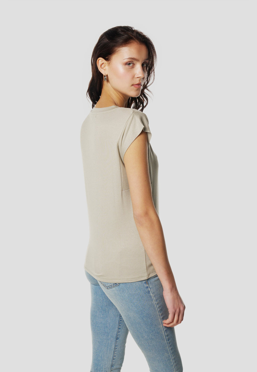 Camiseta Mujer Manga Corta Brillos con Logo – Koroshi 2612TP11