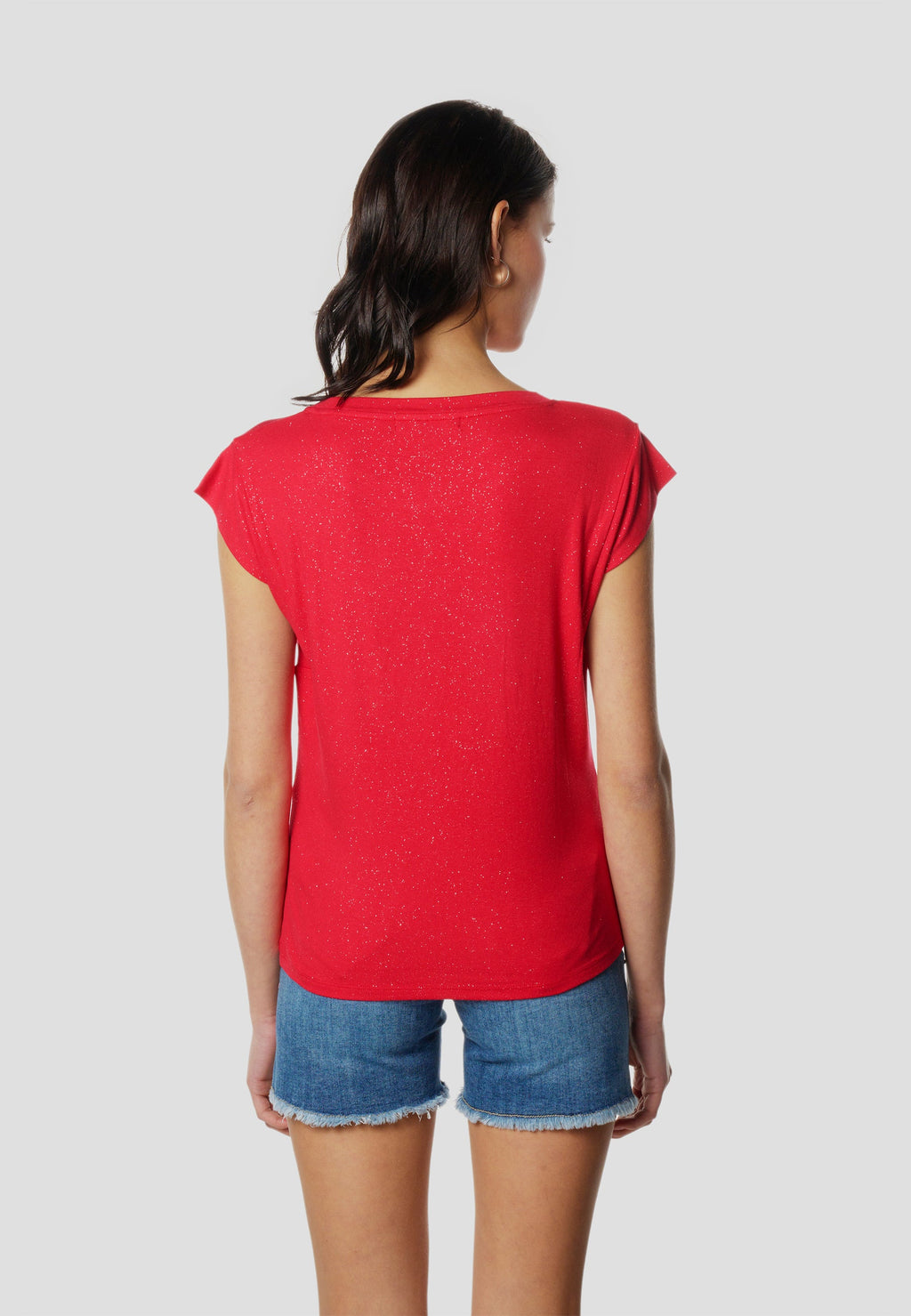 Camiseta Mujer Manga Corta Brillos con Logo – Koroshi 2612TP11