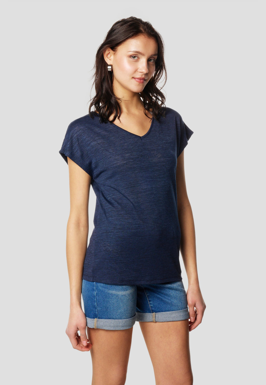 Camiseta Mujer Manga Corta Brillos con Logo – Koroshi 2612TP29
