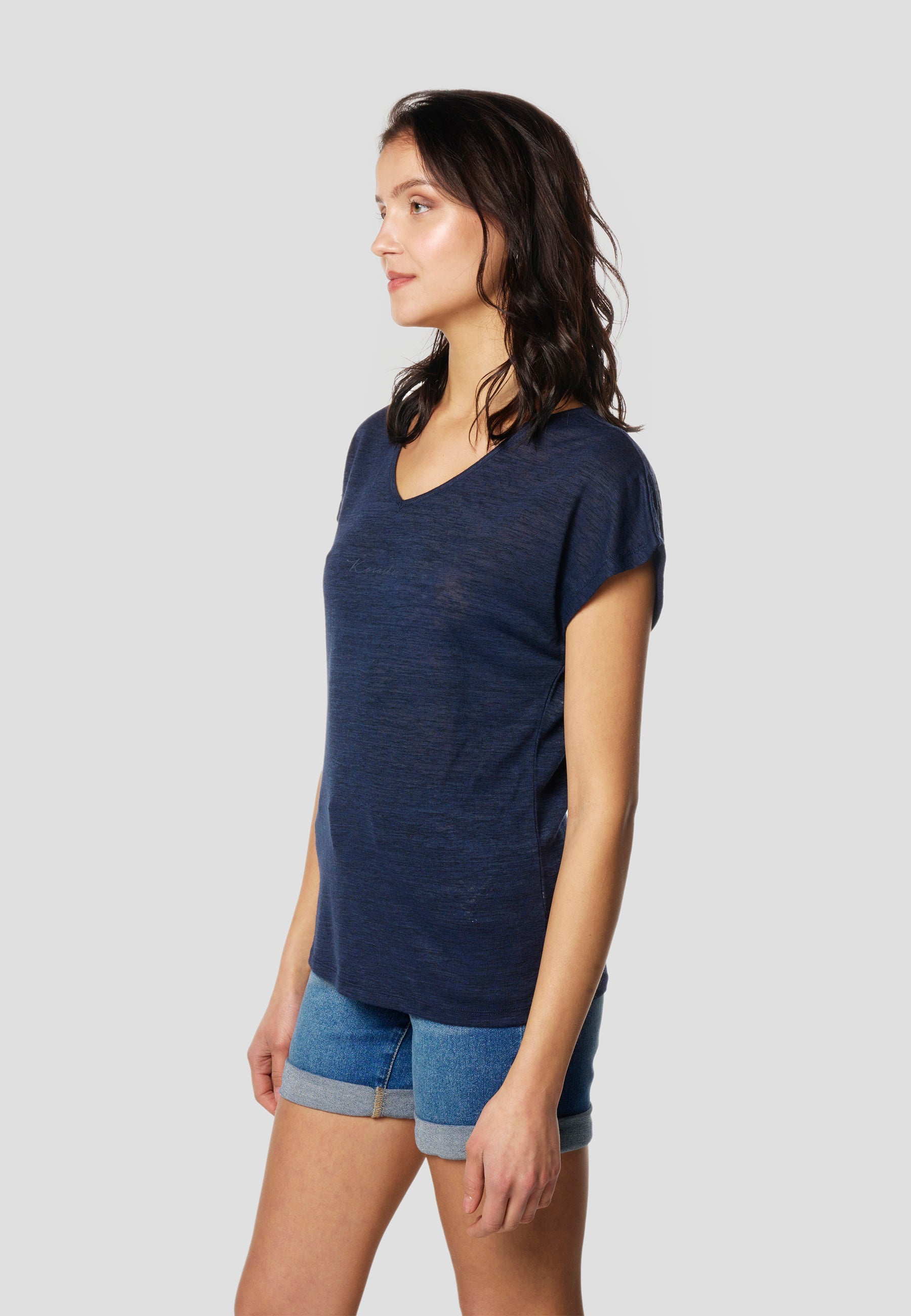 Camiseta Mujer Manga Corta Brillos con Logo – Koroshi 2612TP29