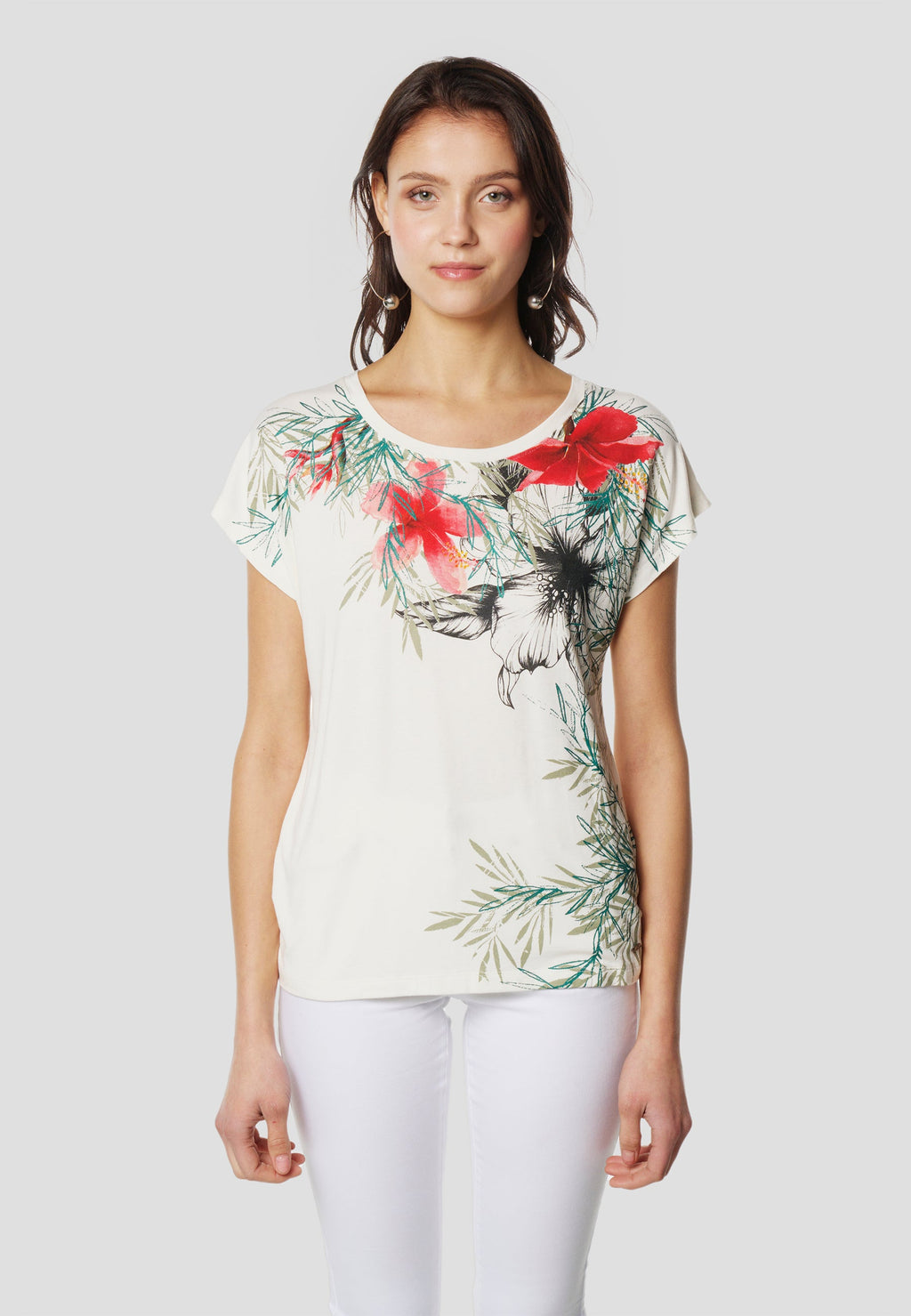 Camiseta Mujer Manga Corta Estampada – Koroshi Cruda