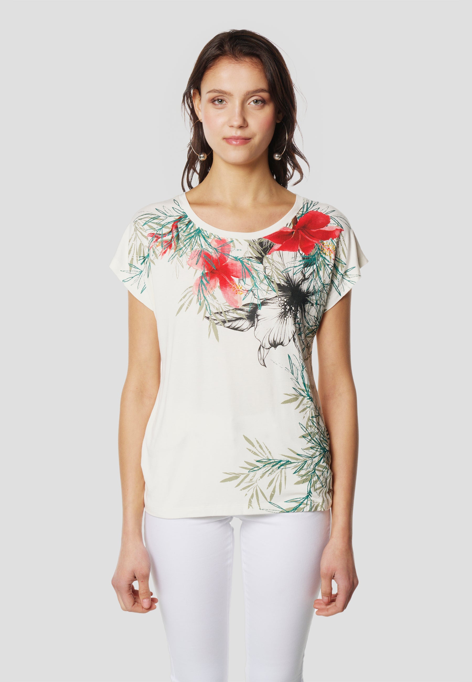 Camiseta Mujer Manga Corta Estampada – Koroshi Cruda