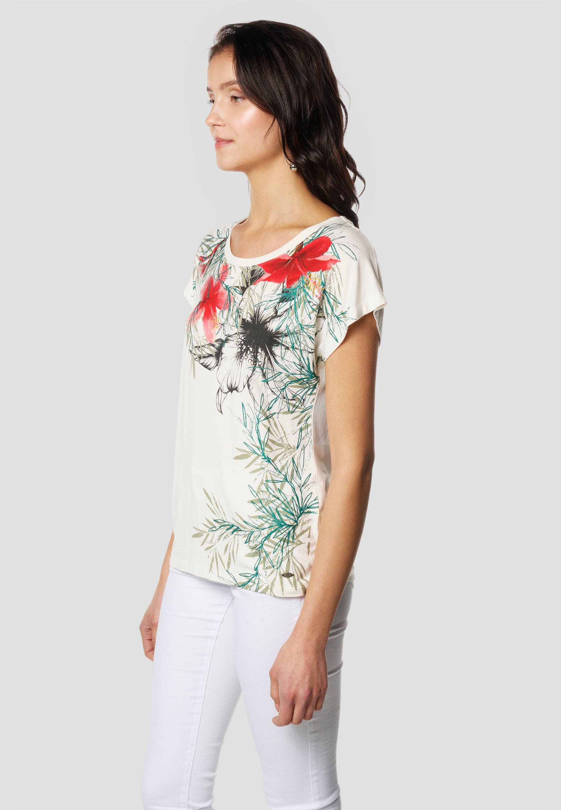 Camiseta Mujer Manga Corta Estampada – Koroshi Cruda