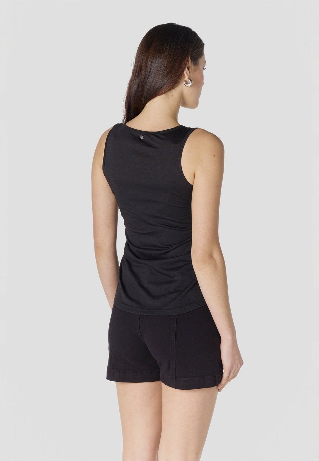 Top Mujer Tirantes Tul Estampado con Lentejuelas – Koroshi Negro