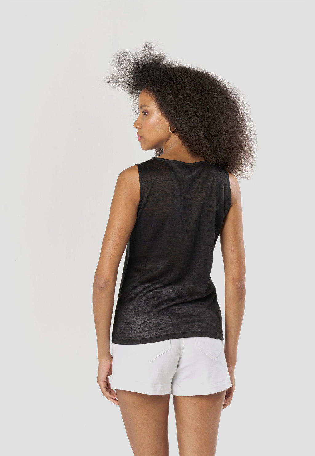 Camiseta Mujer Tirantes Brillos – Koroshi Negra