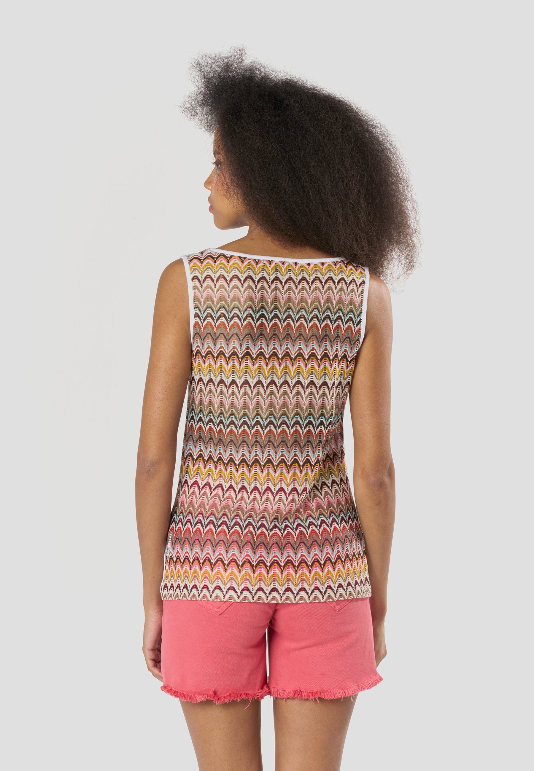 Camiseta Mujer Tirantes Estampada – Koroshi Blanca