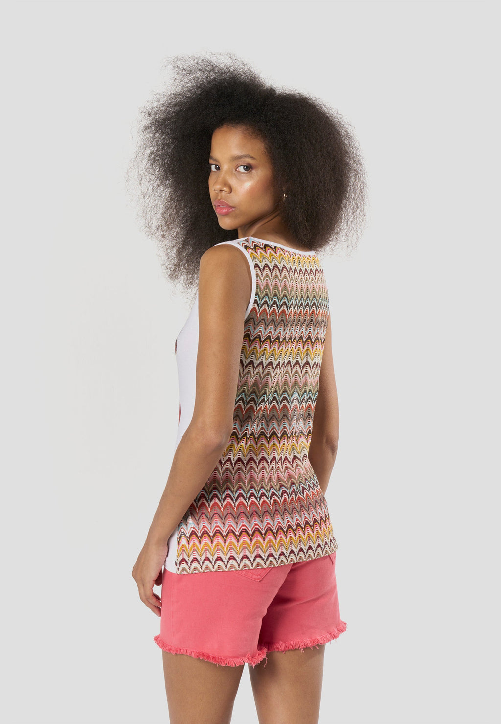 Camiseta Mujer Tirantes Estampada – Koroshi Blanca