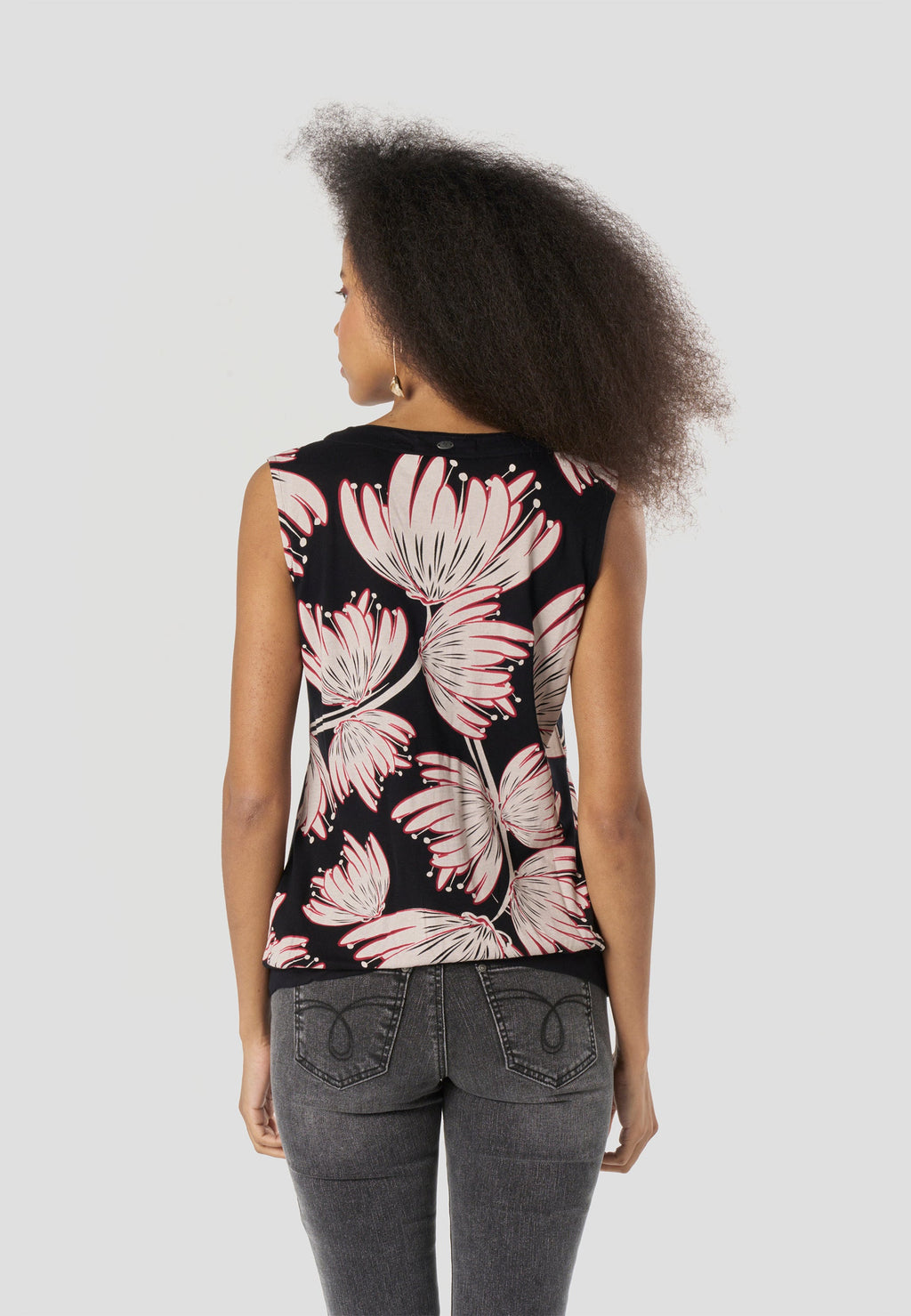 Camiseta Mujer Tirantes Estampada – Koroshi Negra