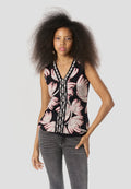 Camiseta Mujer Tirantes Estampada – Koroshi Negra