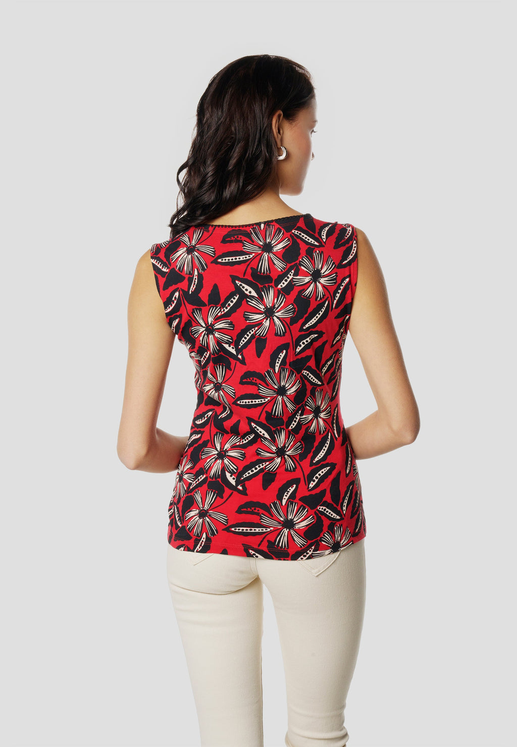 Camiseta Mujer Tirantes Escote Cruzado Estampada – Koroshi 2612TP44