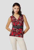 Camiseta Mujer Tirantes Escote Cruzado Estampada – Koroshi 2612TP44